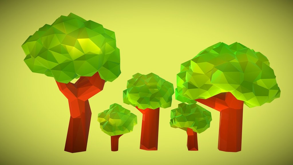 Low Poly Trees - Download Free 3D model by Anatomy by Doctor Jana ...