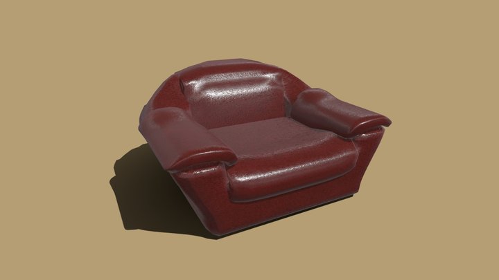 Big Leather Chair – Gratis 3D-model STL