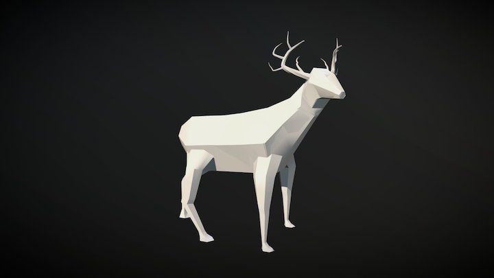 Deer Low Poly 3D Model