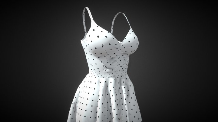 Vestido Con Puntitos 3D Model