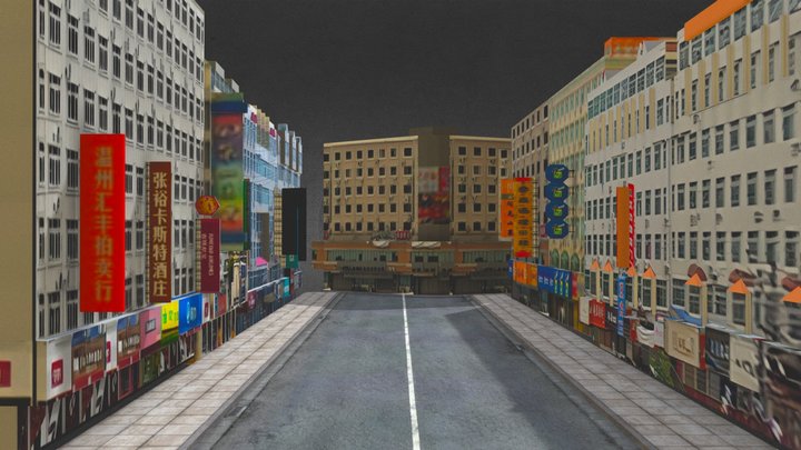 Full Gameready City Buildings [HongKong] – Modelo 3D gratuito STL