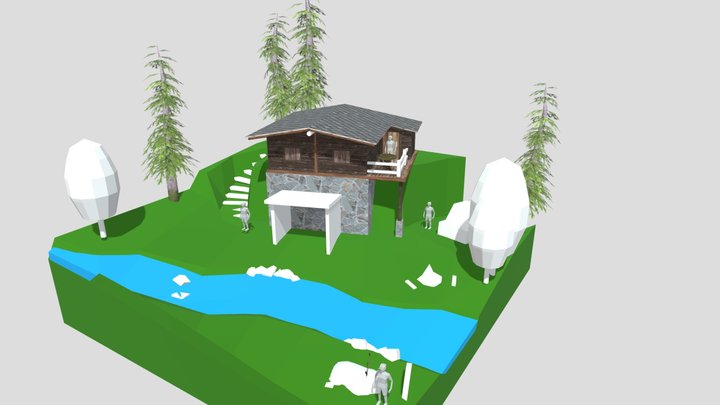 Forest Loner - WIP Diorama 3D Model