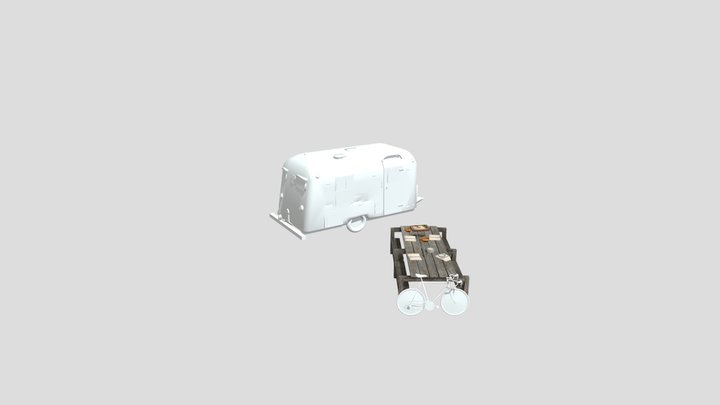ECO HOUSE - Model 2 More detailed props 3D Model
