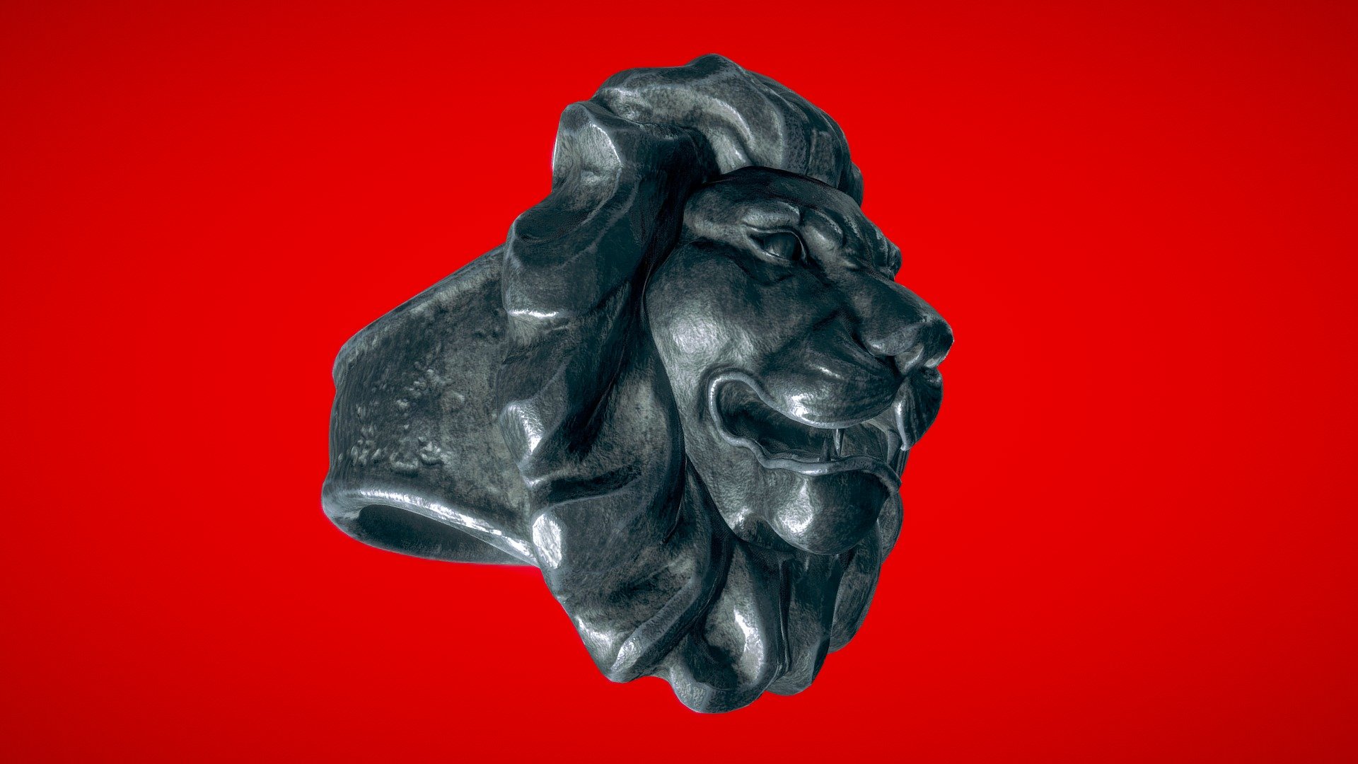 Lion head ring