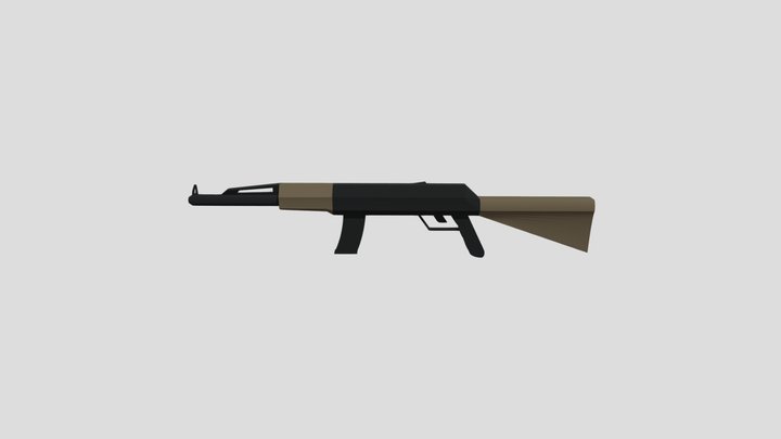 Stylized rifle 1 3D Model