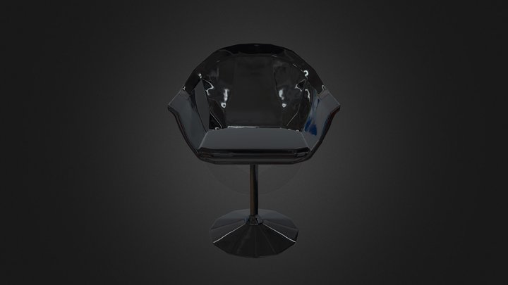 Cadeira Orbit – Preto Brilhante 3D Model