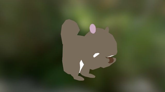 Low-Poly Squirrel 3D Model