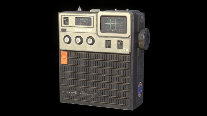 Game Ready Assets: Radio - Sanyo Blueimpulse7700 3D Model