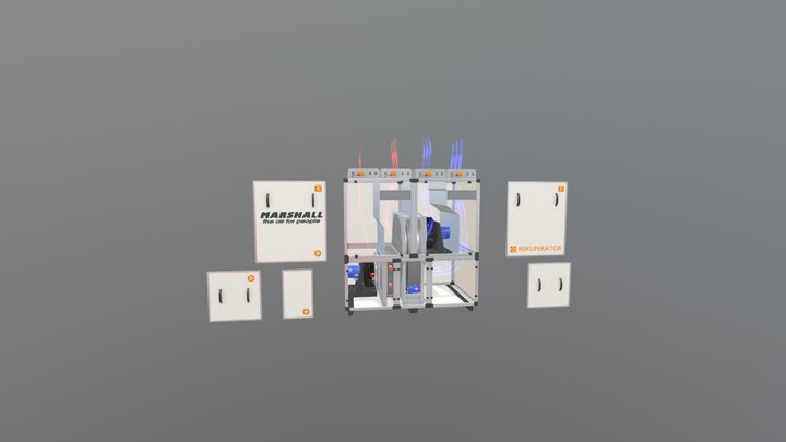 Вентиляционная Установка с Рекупиратором 3D Model