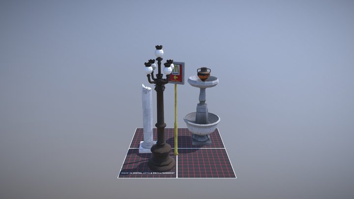 5 props 3D Model