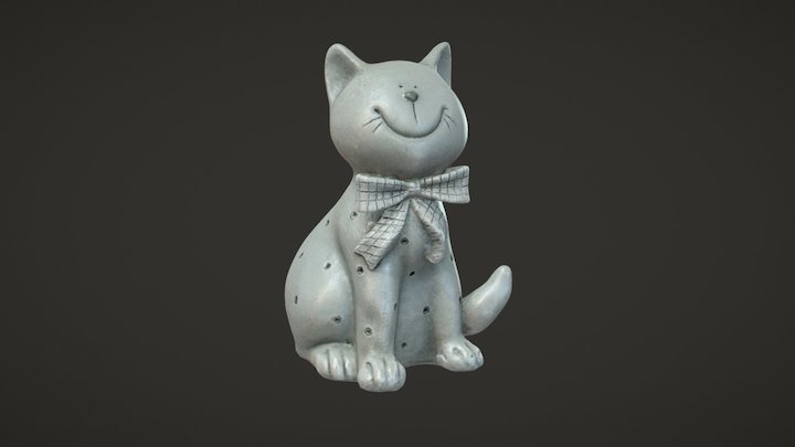 Ceramic cat money box 3D Model