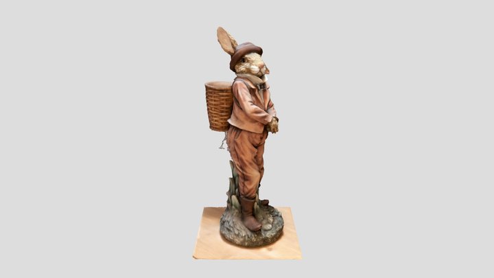 Antique Rabbit Statue 3D Model
