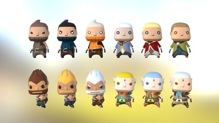 SD RPG Characters - Volume01 3D Model