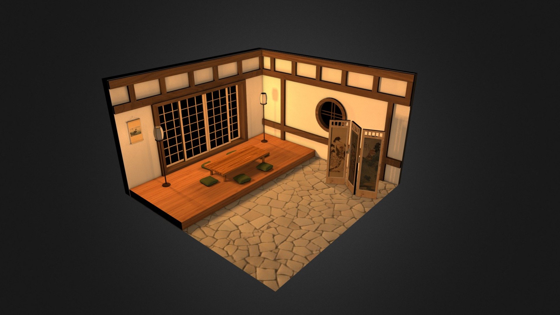 Japanese Room - Download Free 3D model by Hedgehog Boo (@softstar79