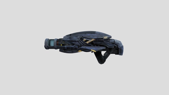 fully rigged energy gun 3D Model