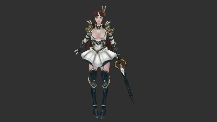 Green Girl_pose 3D Model
