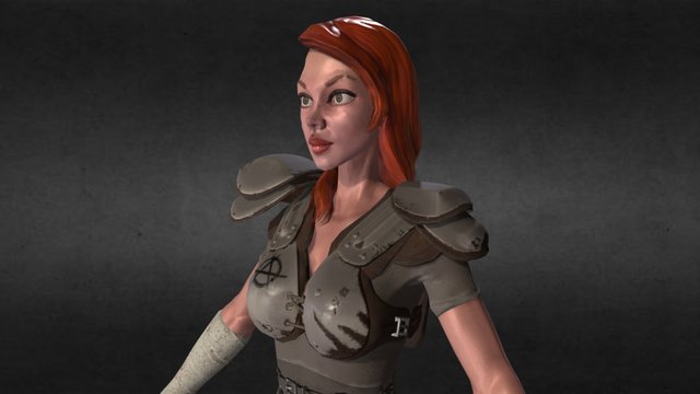 Rugby Girl V7 Low Uv 02 3D Model
