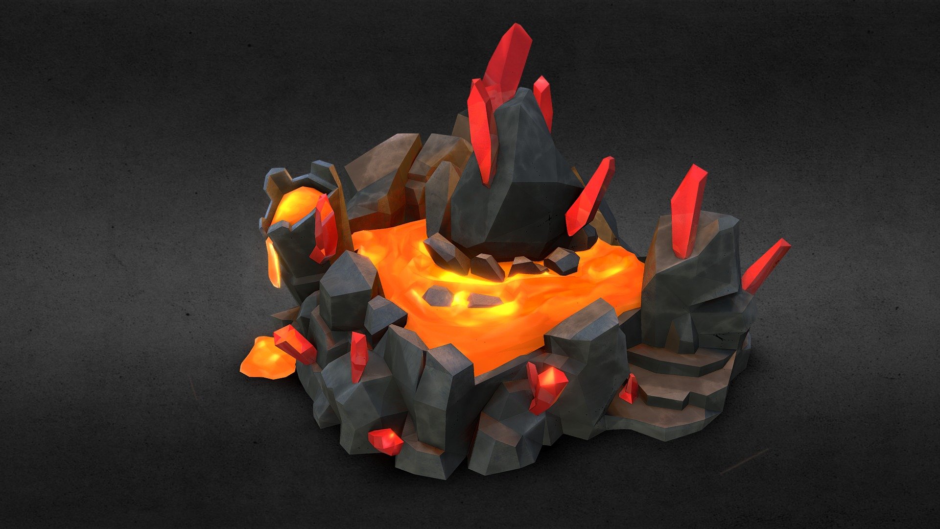 Volcanic Rocks (Done on a phone with Spacedraw) — Sketchfab embed 3D viewer