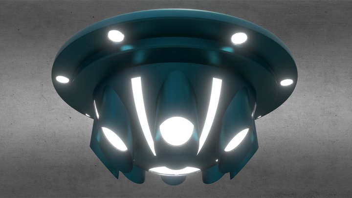 Ufo Modern Chandelier 3D Model