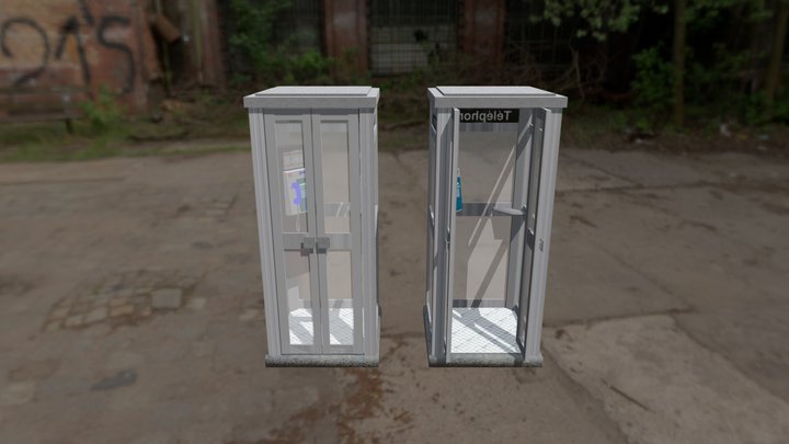 French Phone Booths 3D Model