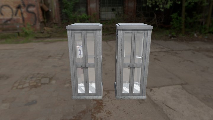 80s & 90s French Phone Booths 3D Model