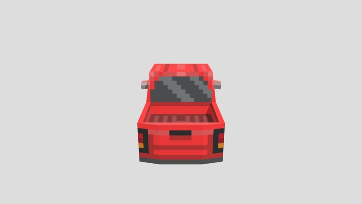Goofy Red Truck 3D Model