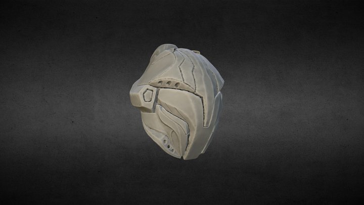 Sci-fi Helmet Doodle 3D Model