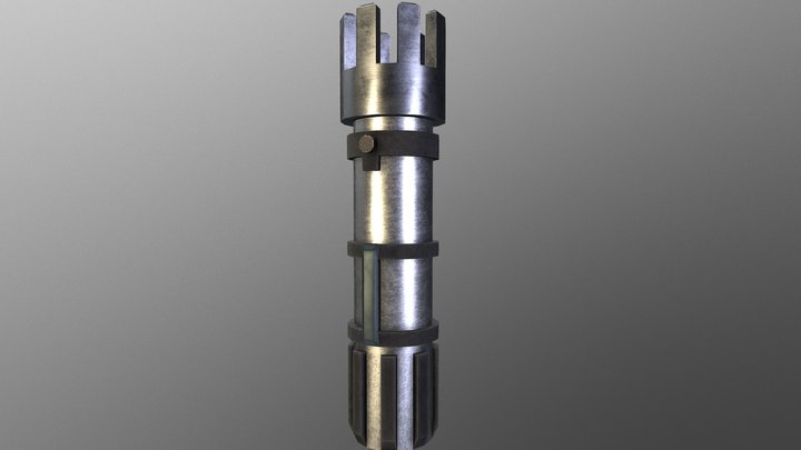 Low Poly Lightsaber Hilt 3D Model