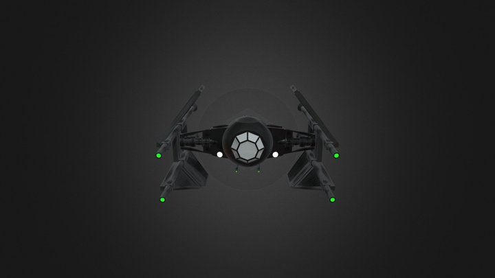 TIE Advanced Interceptor 3D Model