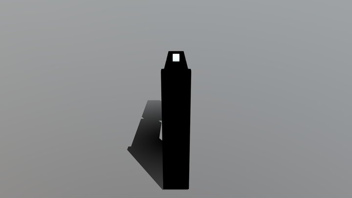 Pistol with Muffler 3D Model