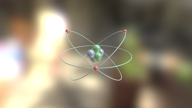 Атом лития 3D Model