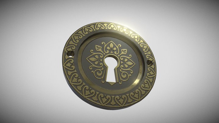 Victorian Ornate Keyhole Escutcheon