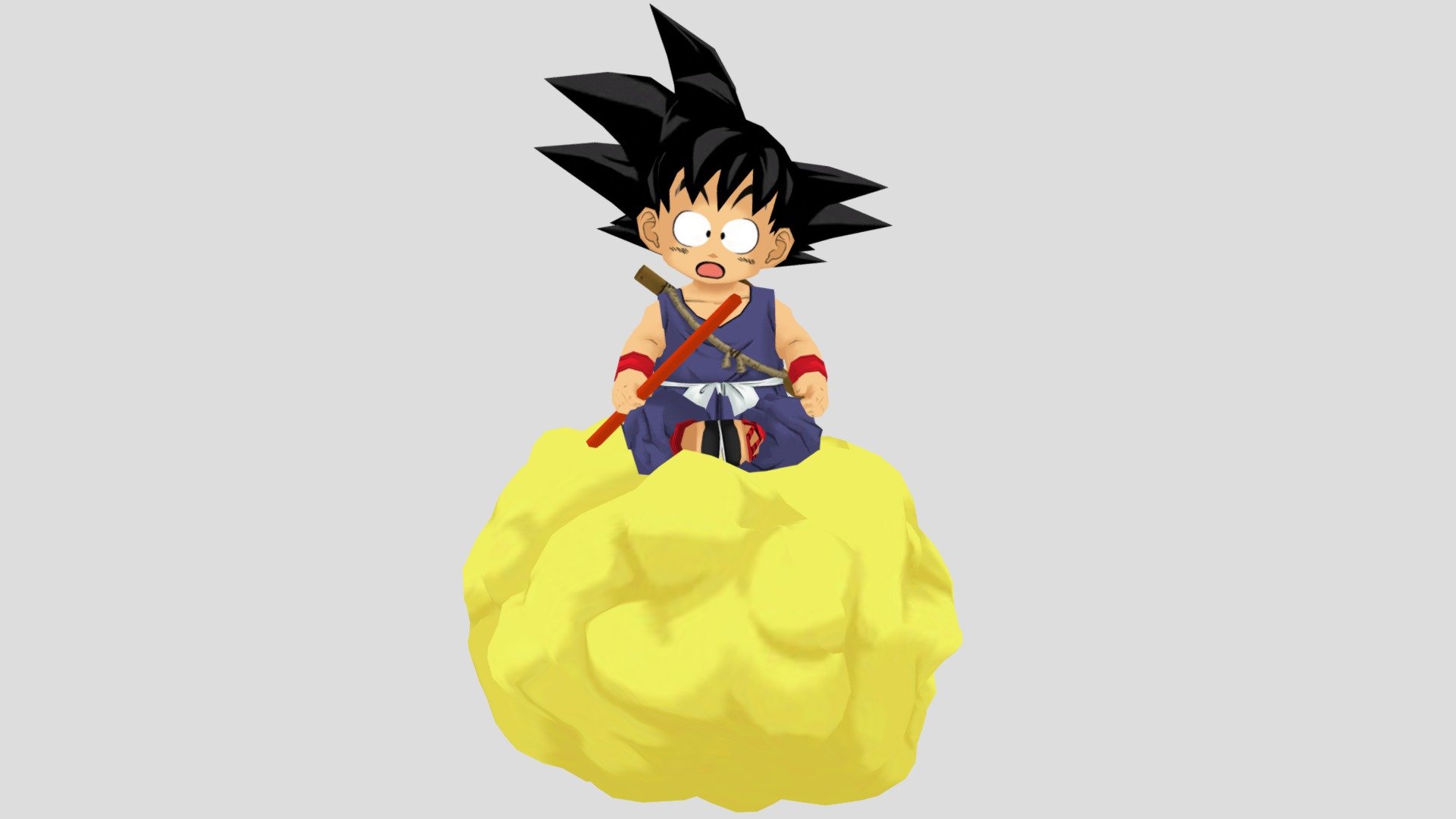 Kid Goku On Nimbus