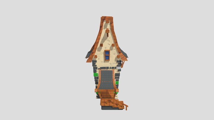 Cool Carton House 3D Model