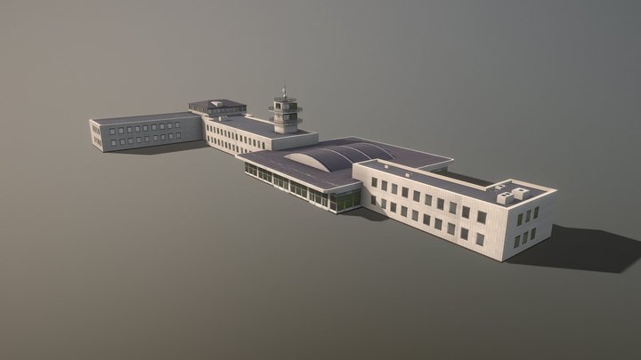 LKPR_Military_Terminal Prague Ruzyne Airport 3D Model