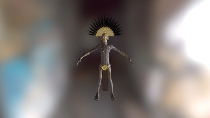 Mayan god Kisin 3D Model