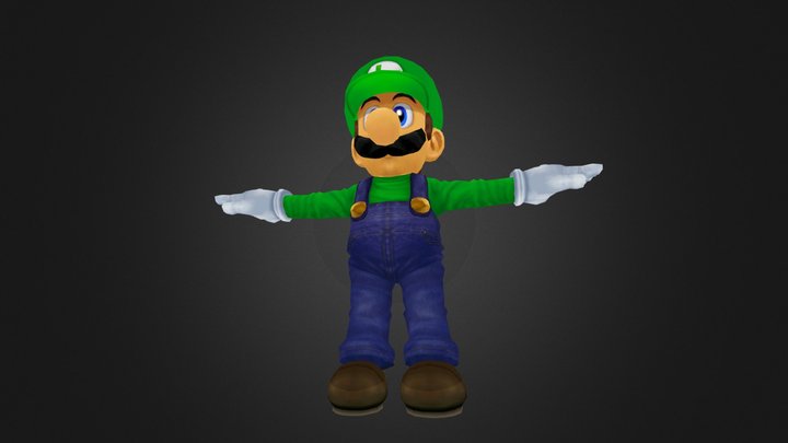 Super Smash Bros. Melee Luigi 3D Model