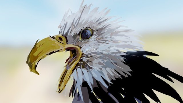 Eagle Sketch 3D Model