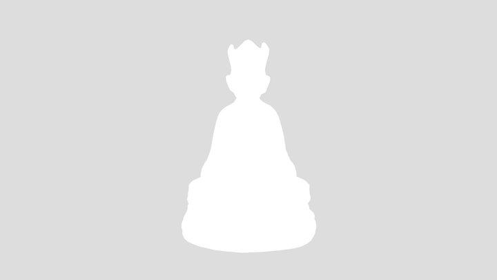 Tibetan Karmapa Lama Statue White Marble
