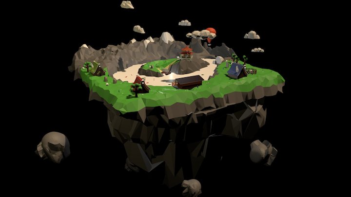 Zelda's island 3D Model