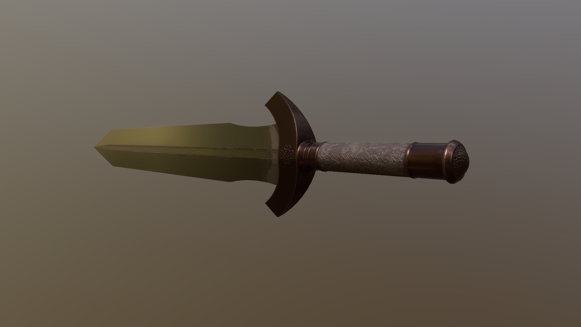 3D model Stylized Fantasy Gladius - This is a 3D model of the Stylized Fantasy Gladius. The 3D model is about a close-up of a pen.