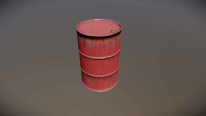 Barrel Drum (Game Asset) 3D Model
