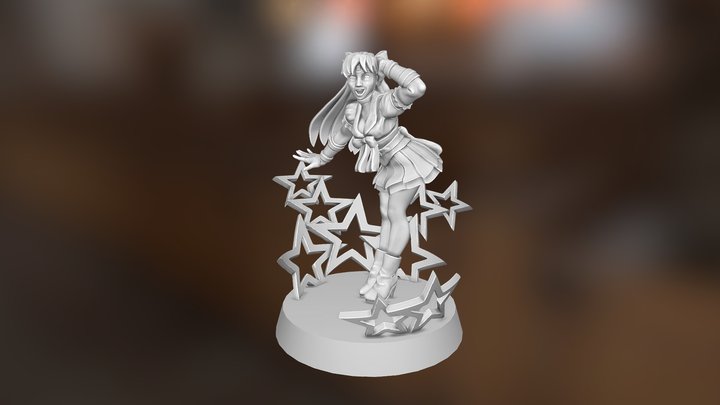Sailor Venus D&D Miniature 3D Model