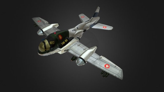 Valkyrine Fighter Plane VA_03 3D Model