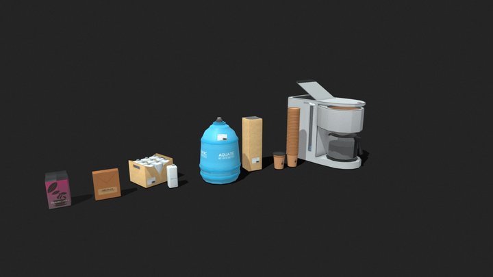 Coffee - Set 01 3D Model