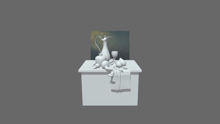Table with things 3D Model