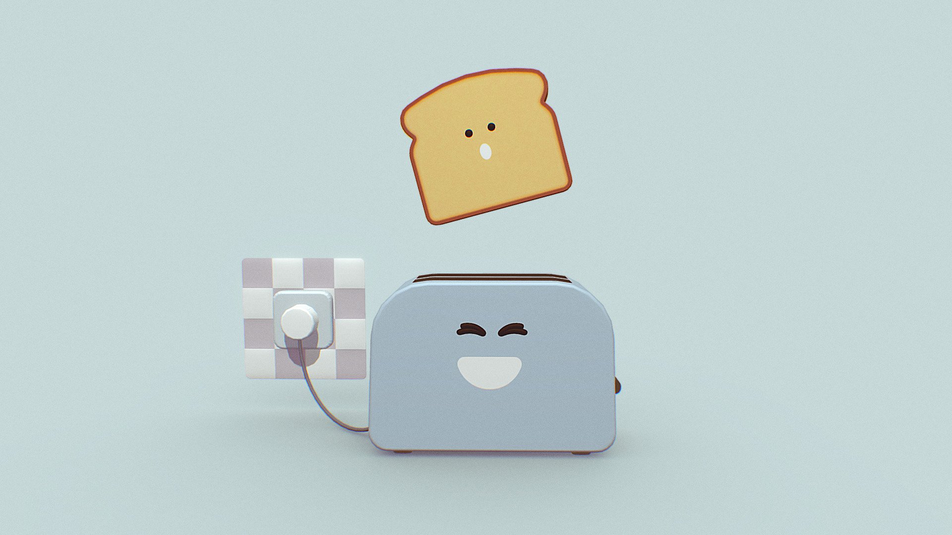 Toaster and bread - 3D model by Sergio (@voicehovich) [0e12b6f] - Sketchfab