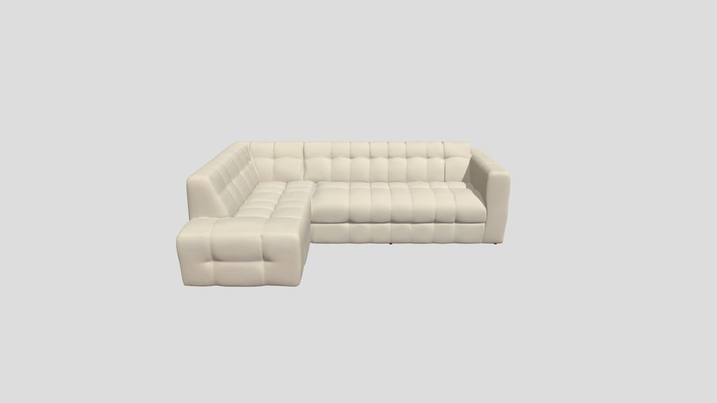 Beige modular sectional sofa