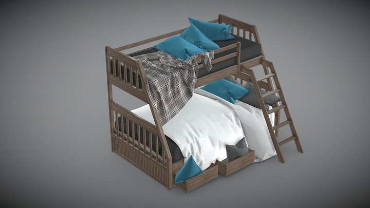 bunk bed 3D Model