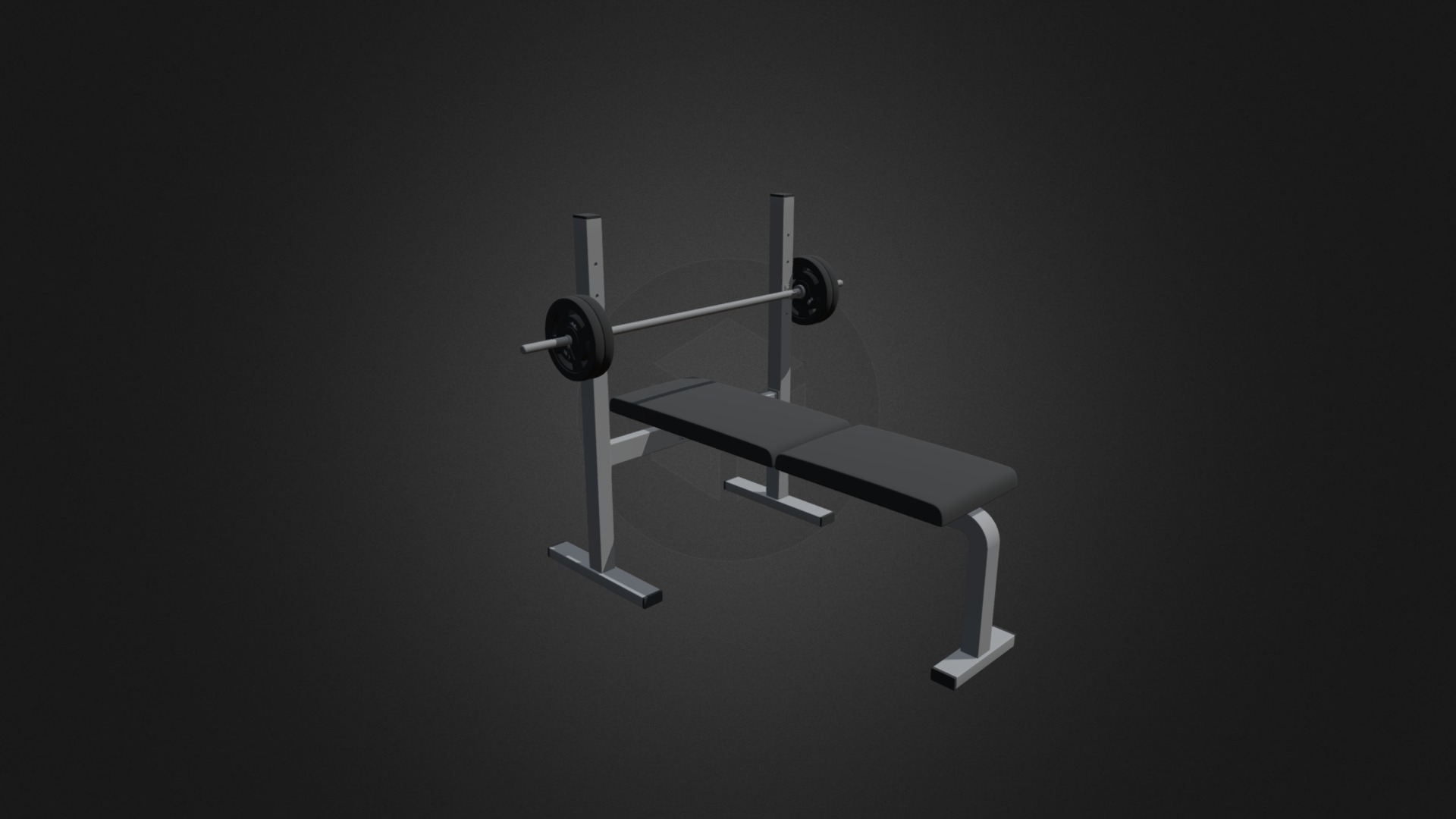 3D model Flat Weight Bench - This is a 3D model of the Flat Weight Bench. The 3D model is about a white drone with a black background.